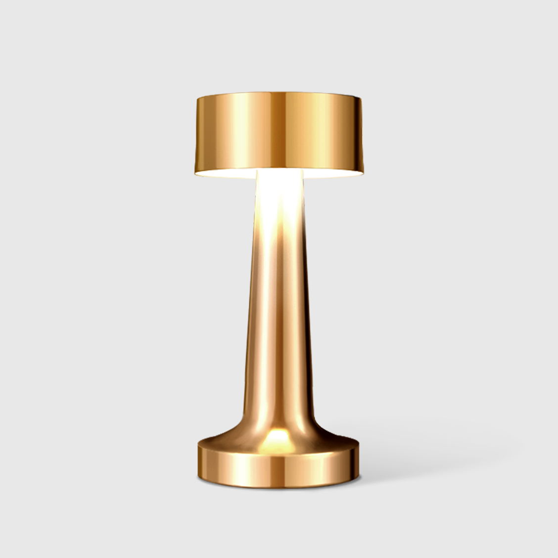 ALATORA Gold table lamp on a white background
