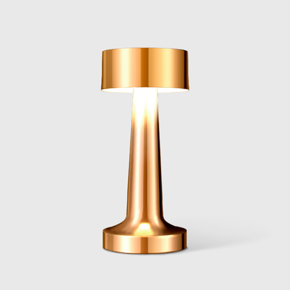 ALATORA Gold table lamp on a white background